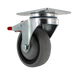 4" x 1.25" TPR Swivel Total Lock Caster, Top Plate, 250 lb, Model Z26P244NEKIL