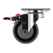 4" x 1.25" TPR Swivel Total Lock Caster, Top Plate, 250 lb, Model Z26P244NEKIL
