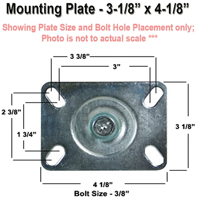 4" x 1.25" TPR Swivel Total Lock Caster, Top Plate, 250 lb, Model Z26P244NEKIL