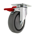 5" x 1.25" TPR Crown Tread Swivel Total Lock Caster, 300 lb, Model Z26P254NEKIL
