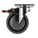 5" x 1.25" TPR Crown Tread Swivel Total Lock Caster, 300 lb, Model Z26P254NEKIL