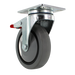 5" x 1.25" TPR Crown Tread Swivel Total Lock Caster, 300 lb, Model Z26P254NEKIL