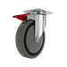 5" x 1.25" TPR Crown Swivel Total Lock Caster 2-3/8" x 3-5/8" Plate, 300 lb, Model Z26P264NEKHL