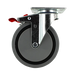 5" x 1.25" TPR Crown Swivel Total Lock Caster 2-3/8" x 3-5/8" Plate, 300 lb, Model Z26P264NEKHL