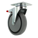 5" x 1.25" TPR Crown Swivel Total Lock Caster 2-3/8" x 3-5/8" Plate, 300 lb, Model Z26P264NEKHL